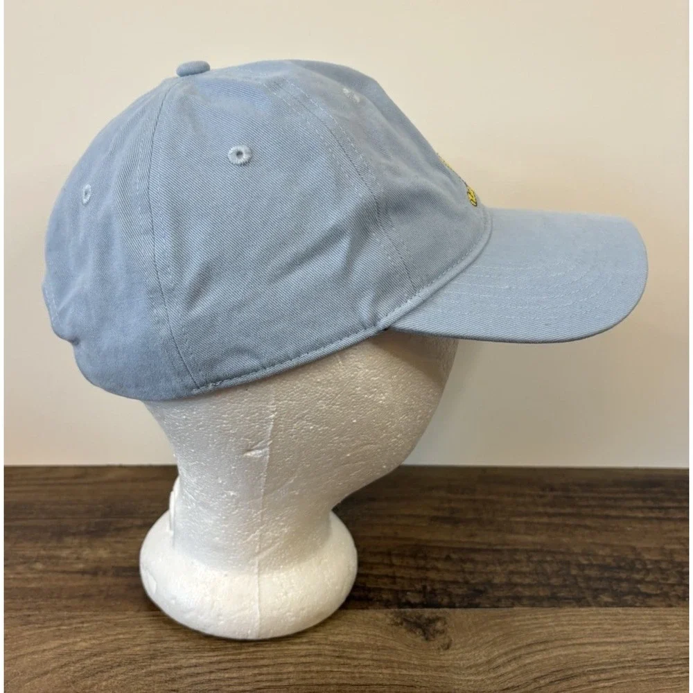 Vintage Winnie the Pooh Hat Embroidered Disney Cap Hat Light Blue Strap Back